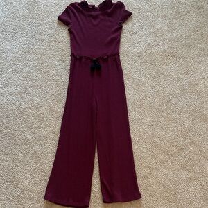 Art Class Burgundy Kids Jumpsuit